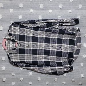 YSL Yves Saint Laurent Menswear Plaid Button Up Shirt Size L